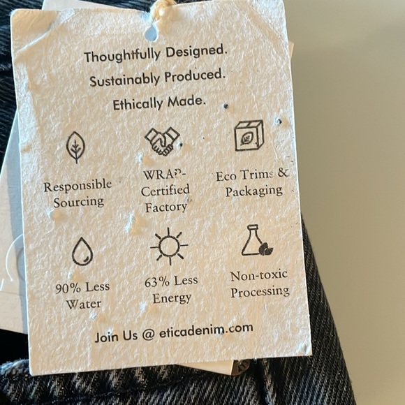 New Etica Rhea Midrise Straight Crop Jeans-Smokey Mountain Size 26 Retail $182 - Picture 12 of 13